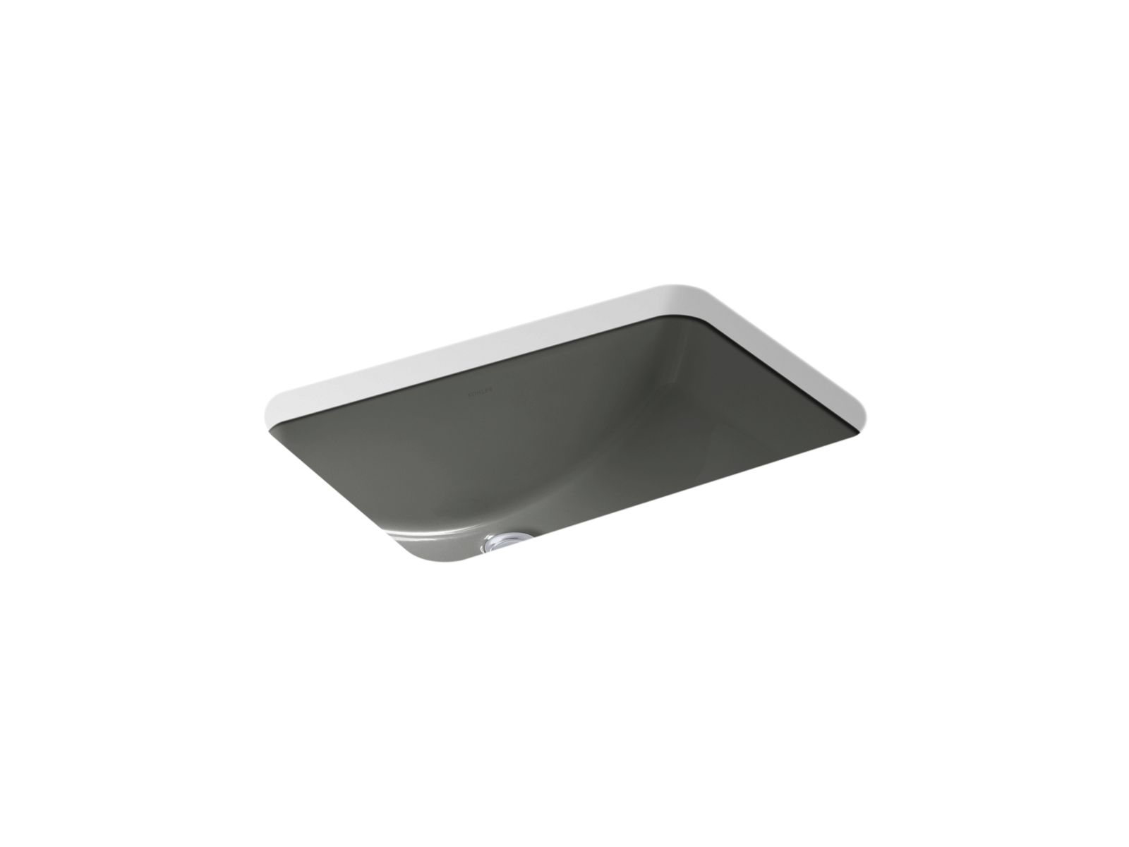 KOHLER K-2214-58 Ladena 21″ Rectangular Undermount Bathroom Sink In Thunder Grey