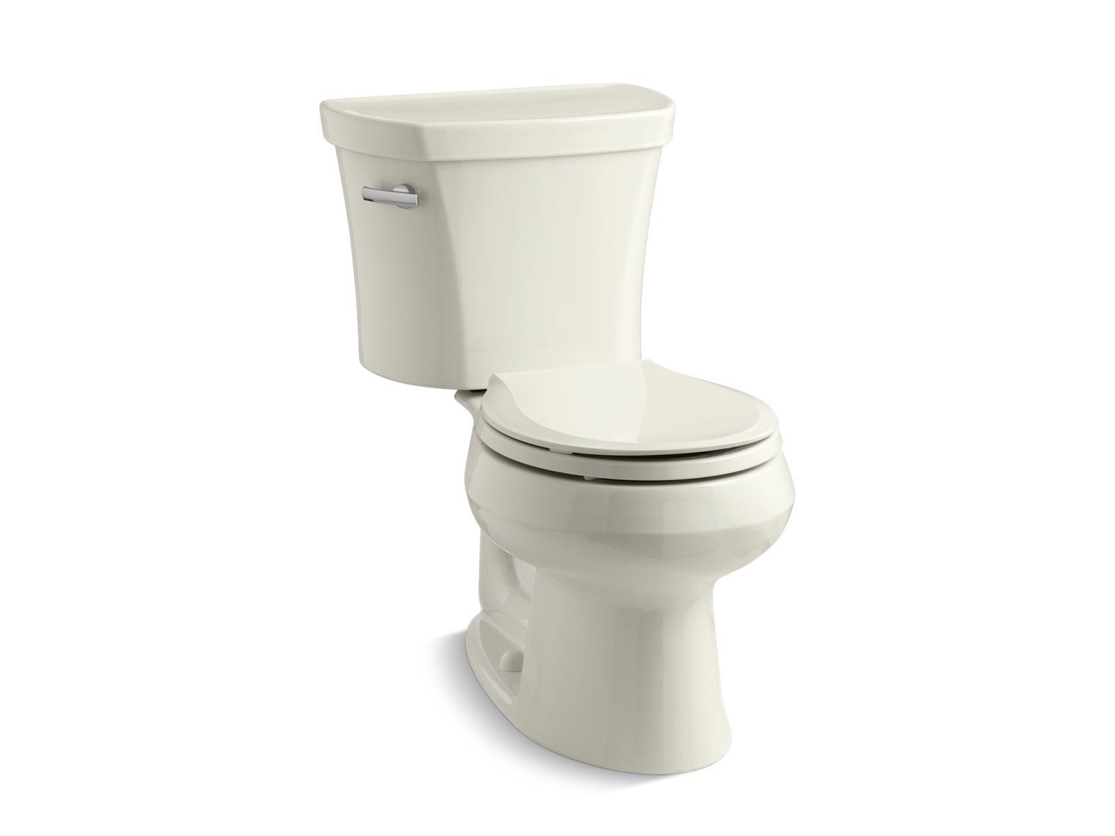 KOHLER K-3948-U-96 Wellworth Two-Piece Elongated Toilet, 1.28 Gpf In Biscuit