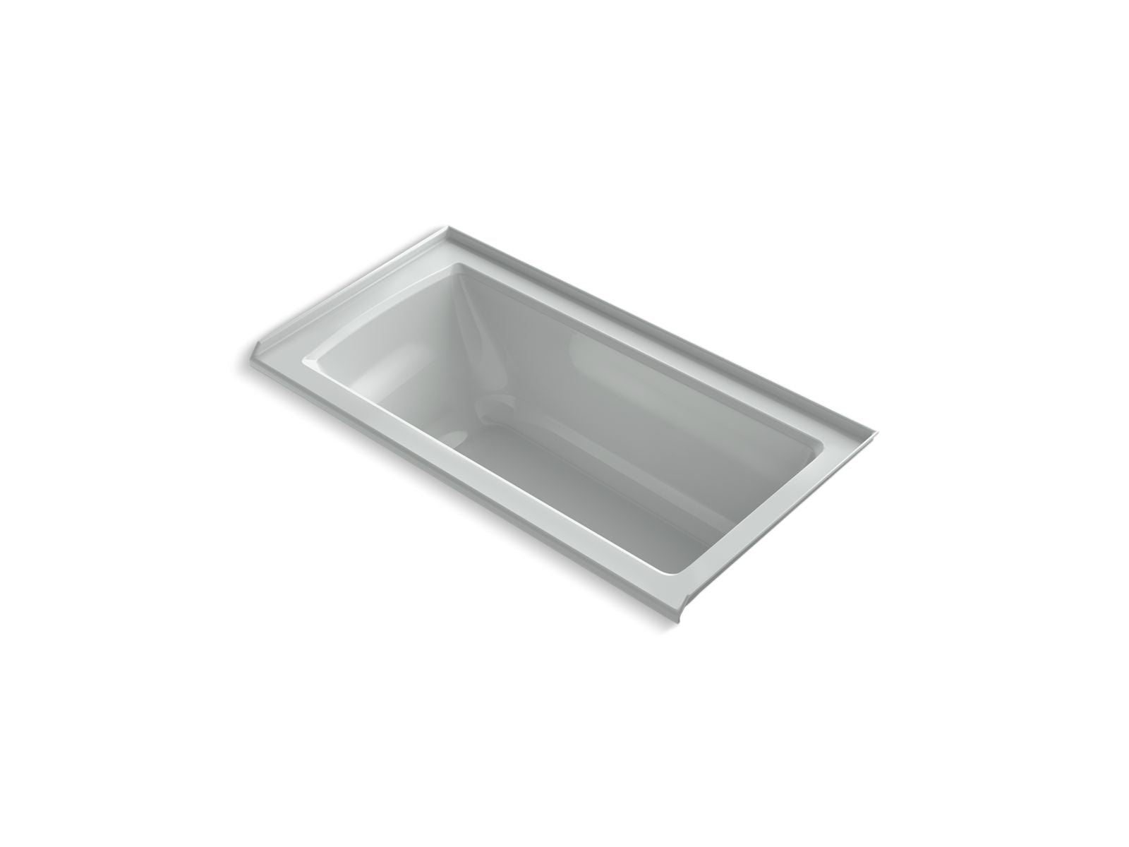 KOHLER K-1946-R-95 Archer 60″ X 30″ Alcove Bath, Right Drain In Ice Grey