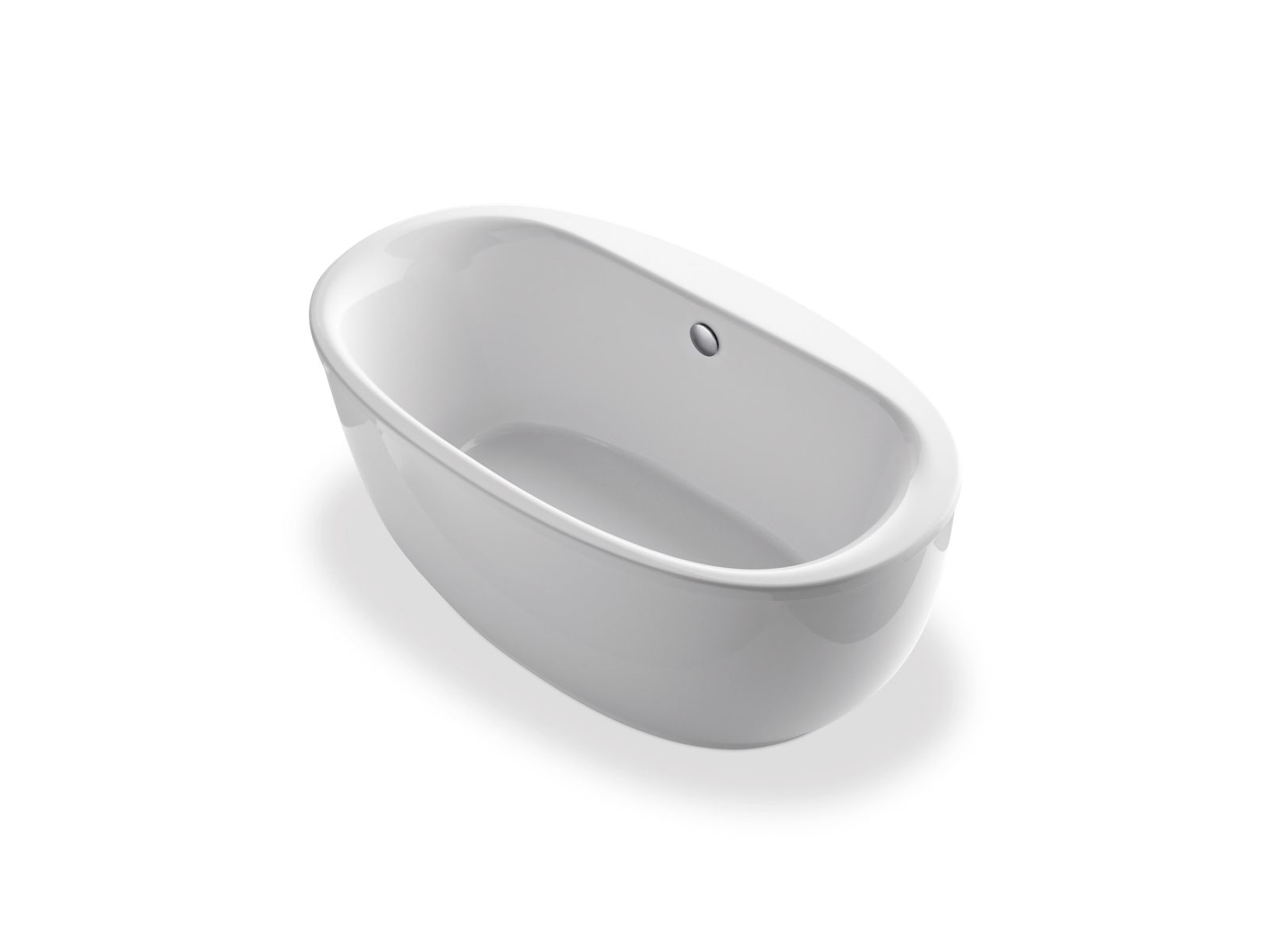 KOHLER K-6369-0 Sunstruck 65-1/2″ X 35-1/2″ Freestanding Bath With Fluted Shroud In White