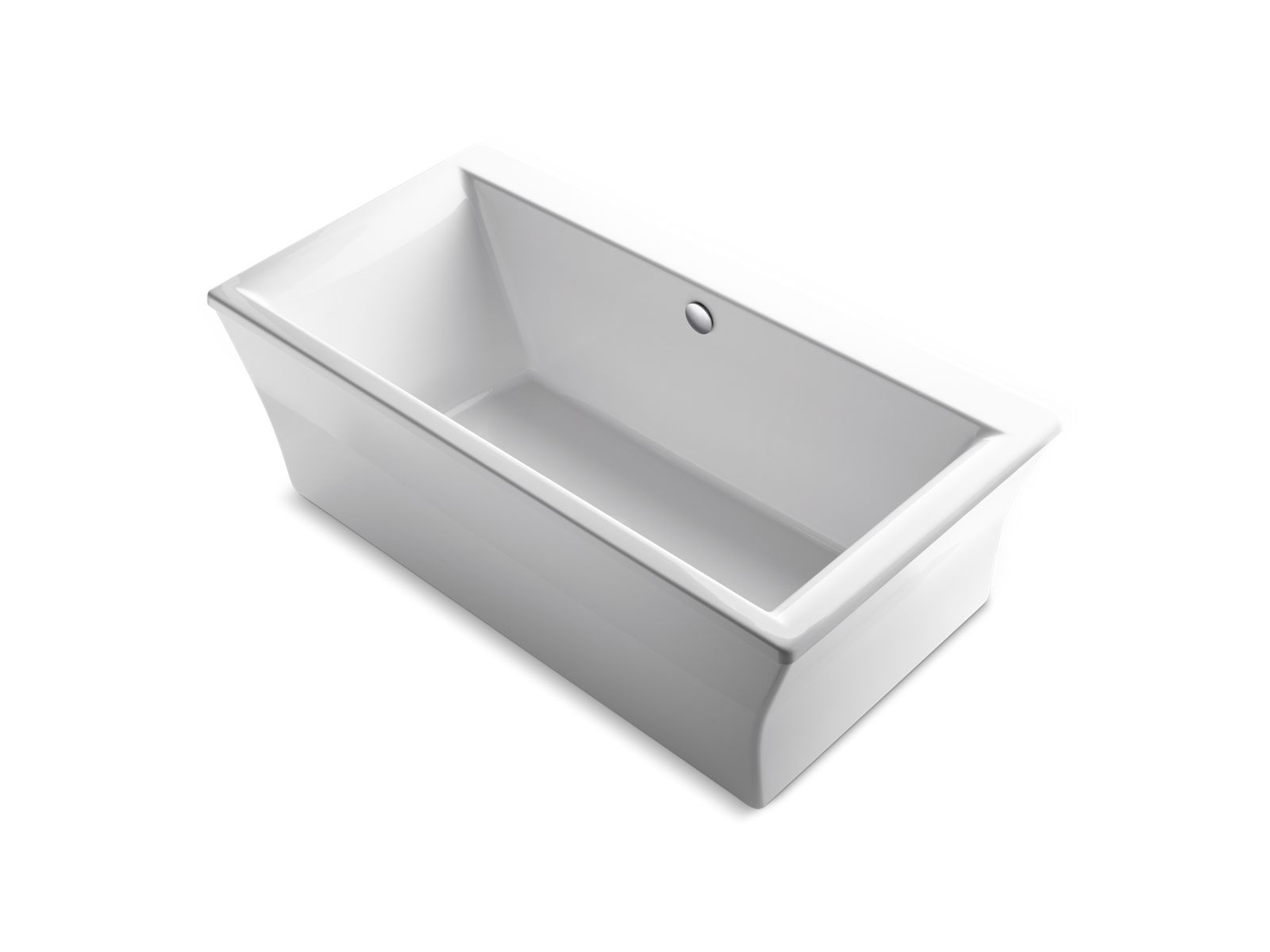 KOHLER K-6367-0 Stargaze 72″ X 36″ Freestanding Bath With Fluted Shroud In White