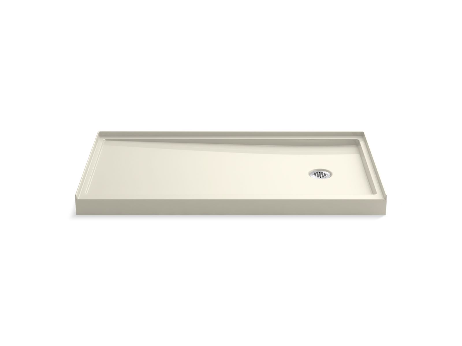 KOHLER K-8458-96 Rely 60″ X 32″ Alcove Shower Base, Right Drain In Biscuit