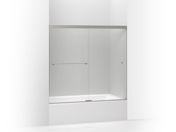 Revel® Sliding Bath Door, 55-1/2″ H X 56-5/8 – 59-5/8″ W, With 1/4″ Thick Crystal Clear Glass