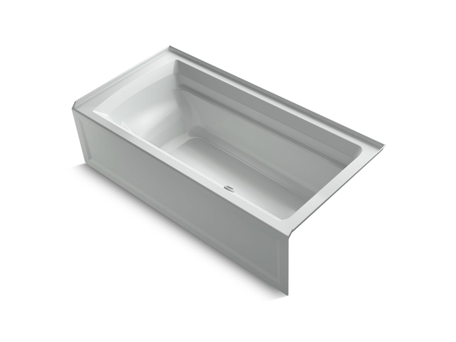 KOHLER K-1125-RA-95 Archer 72″ X 36″ Alcove Bath, Right Drain In Ice Grey